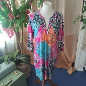 Banana Republic Size L Tropical Floral knit dress